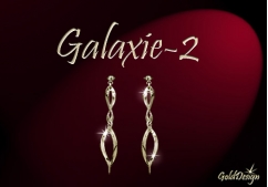 Galaxie II. - náušnice zlacené